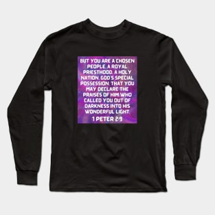 Bible Verse 1 Peter 2:9 Long Sleeve T-Shirt